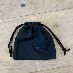 CHANEL Black Drawstring Pouch
